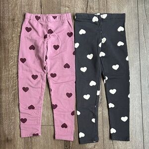 H&M Kids Extra Soft Heart Leggings - 2 pairs